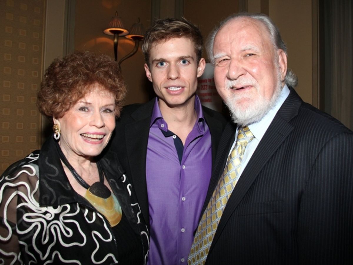 Hunter Ryan Herdlicka with Grandparents Jann Jerner and Craig Jerner at 