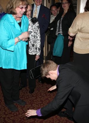 Hunter Ryan Herdlicka Bows to Phyllis Newman Photo