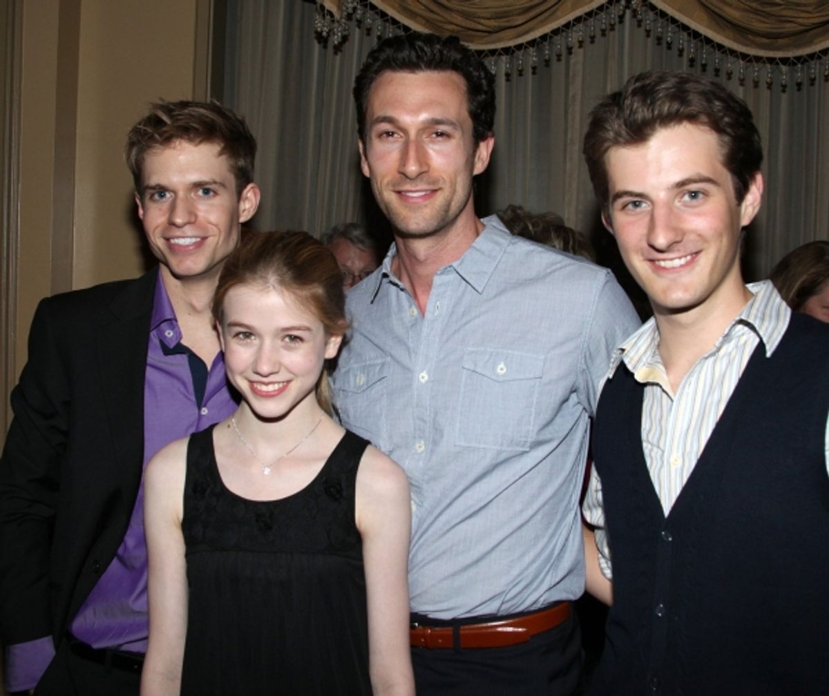 Hunter Ryan Herdlicka with NIGHT MUSIC's Katherine MacNamara, Aaron Lazar and Matthew Dengler at 