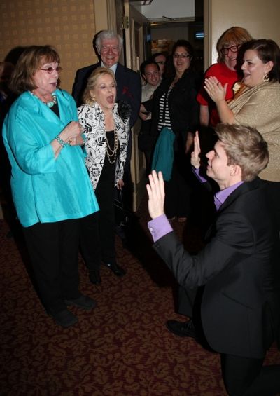 Hunter Ryan Herdlicka Bows to Phyllis Newman Photo