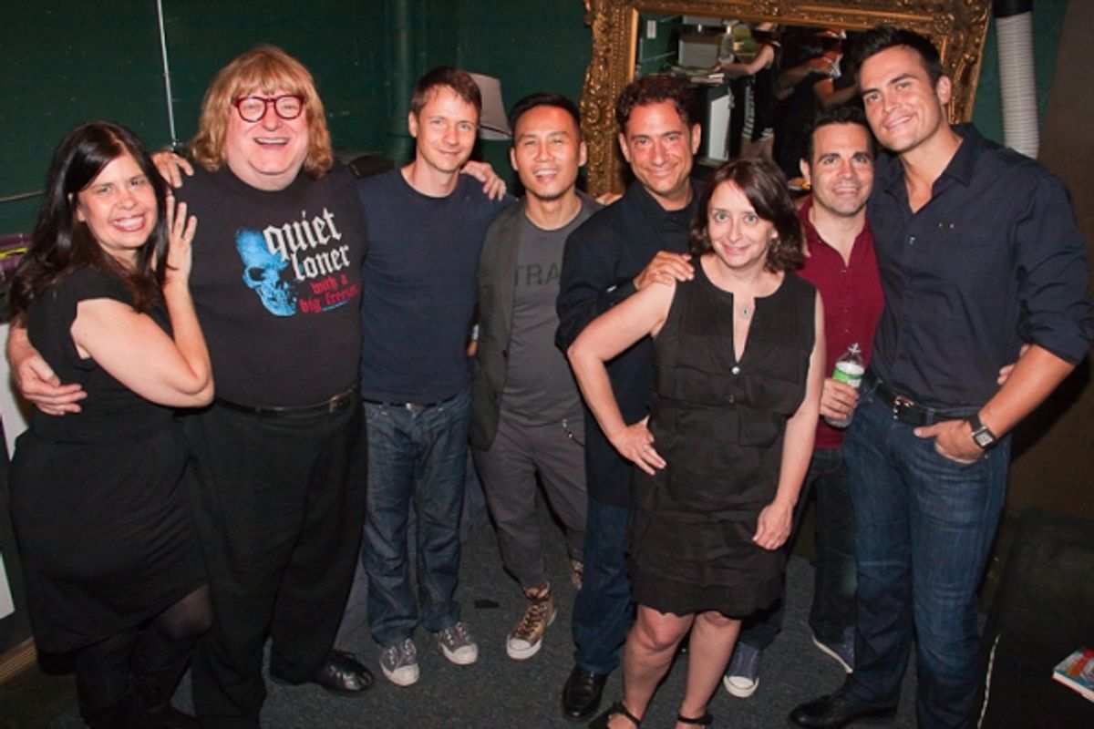 Dayle Reyfel, Bruce Vilanch, John Cameron Mitchell, B.D. Wong, Eugene Pack, Rachel Dratch, Mario Cantone and Cheyenne Jackson at 