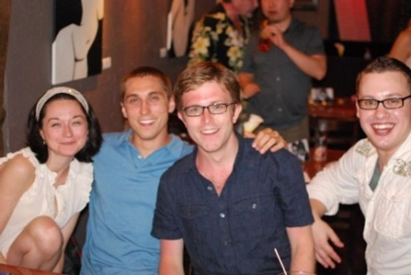 Cameron Harms and CameRon Johnson and Assistant Director Christopher Pazdernik Photo