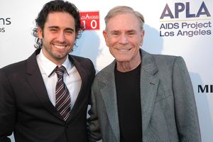 John Lloyd Young (Jersey Boys) poses with a VIP guest. Photo