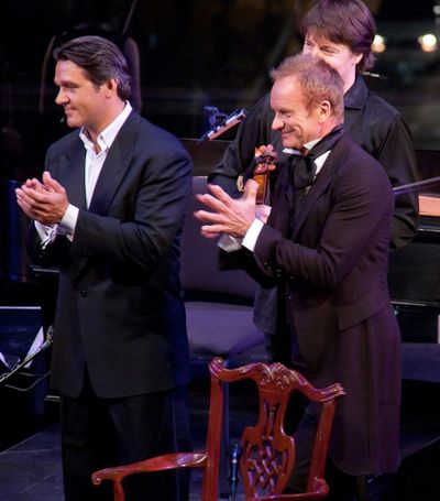 Nathan Gunn, Joshua Bell, and Sting Photo