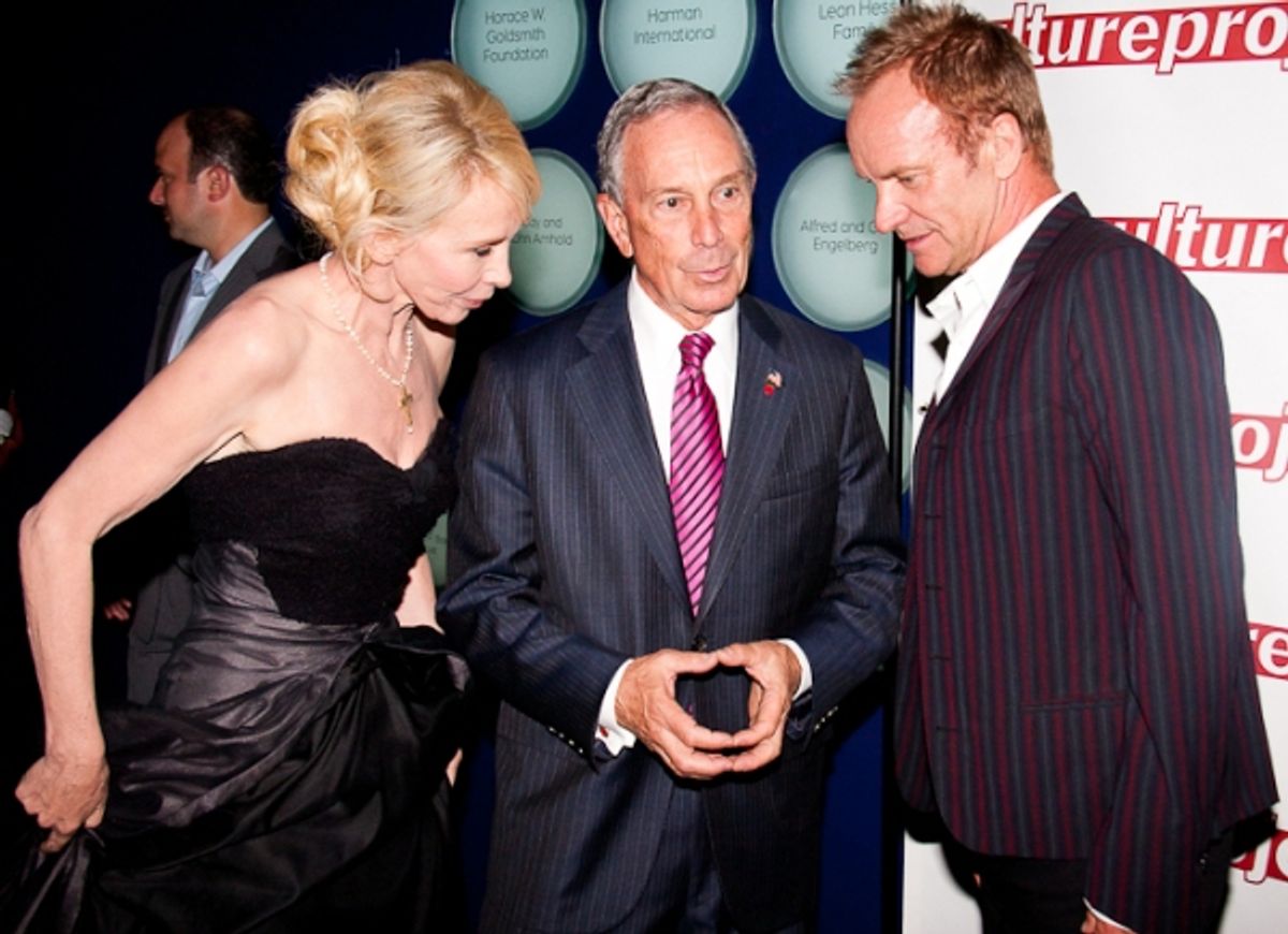 Trudie Styler, Mayor Michael Bloomberg, and Sting at 