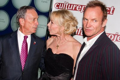 Mayor Michael Bloomberg, Trudie Styler, and Sting Photo