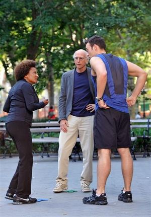 Larry David, Wanda Sykes, and Cheyenne Jackson @ BroadwayWorld Larry David, Wanda Sykes, and Cheyenne Jackson Photo