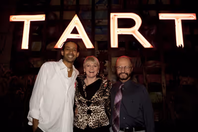 TART manager Terry Tolba with Bob Schoonover and Alison Arngrim Photo