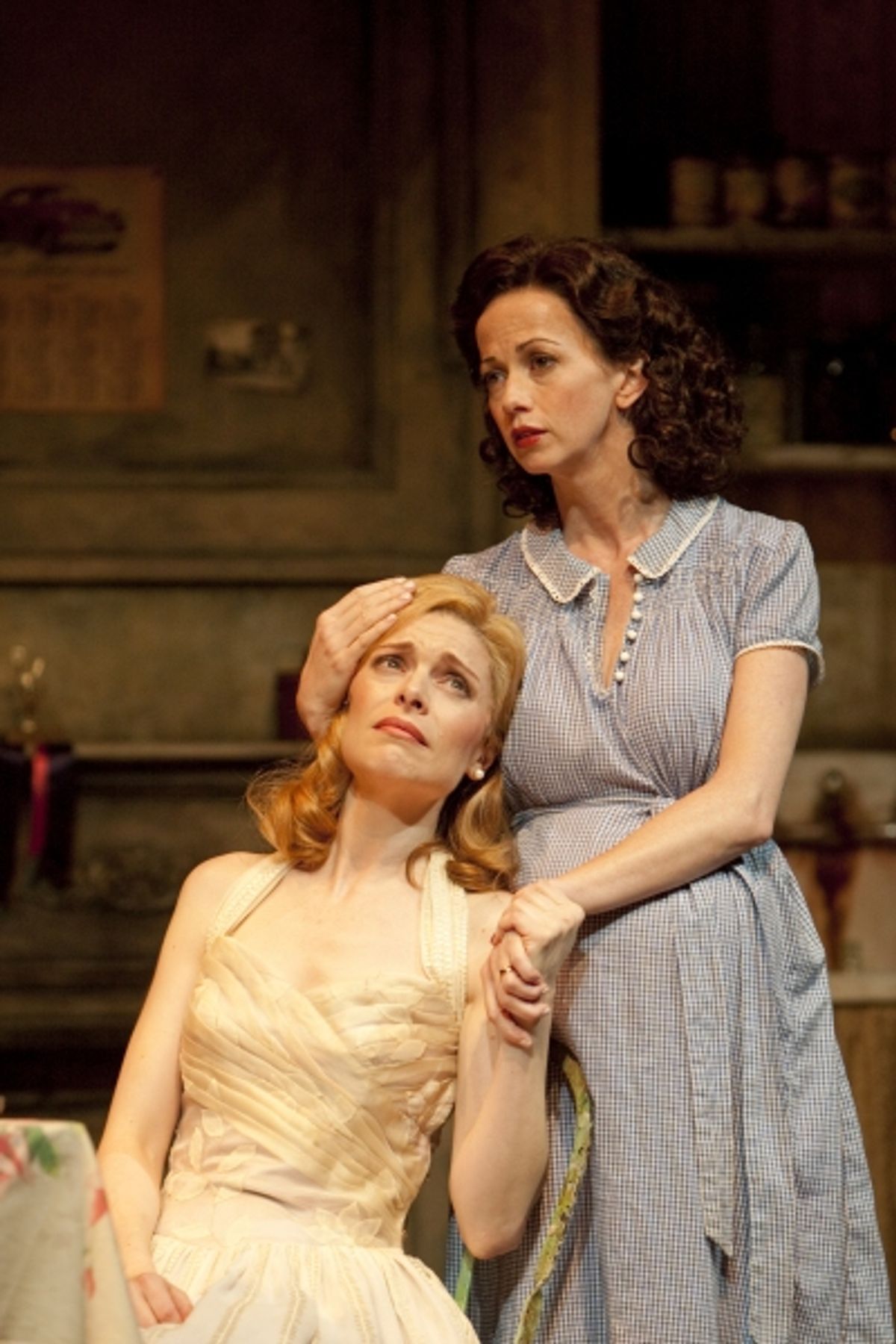 Gretchen Egolf (Blanche DuBois) and Stacia Rice at 