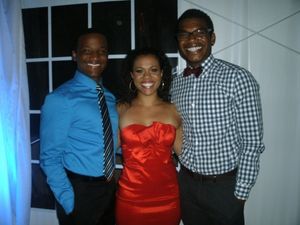 Melvin Brandon Logan, with Alysha Deslorieux, and Max Kumangai Photo