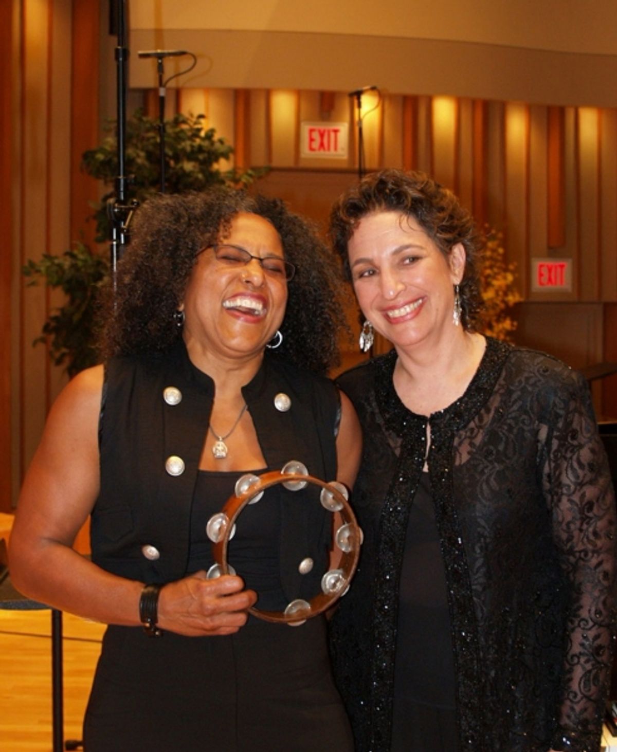 Percussionist, Ms. Vicki Randle with Dr. Iris Levine at 