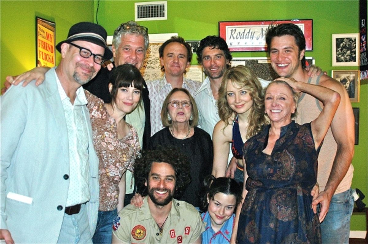 Cast of FIFTH OF JULY with director Terry Kinney at bay Street Presents FIFTH OF JULY