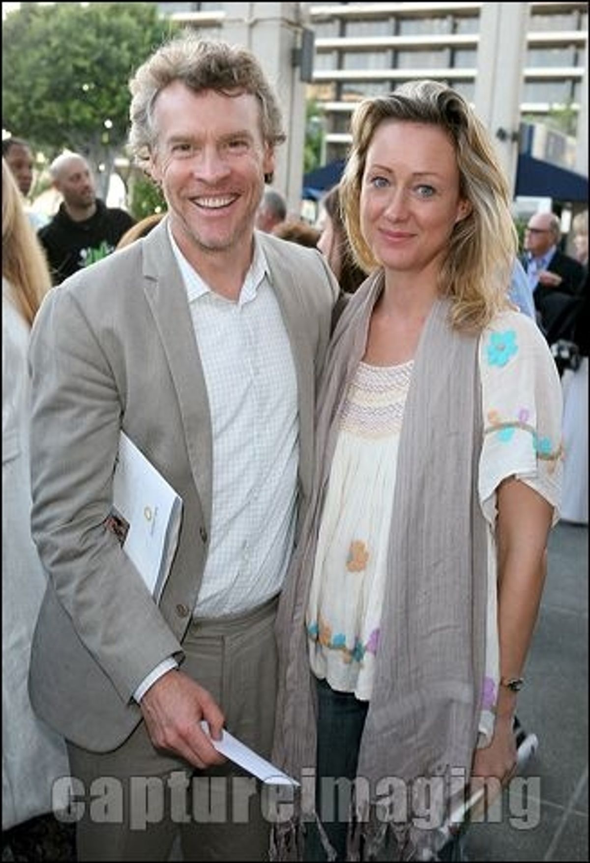 Tate Donovan (L) and Lorien Hawkins  at 