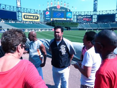 Ozzie Guillen, signs autographs during a meet and greet with Cuba's Teatro BuendÃƒ® Photo