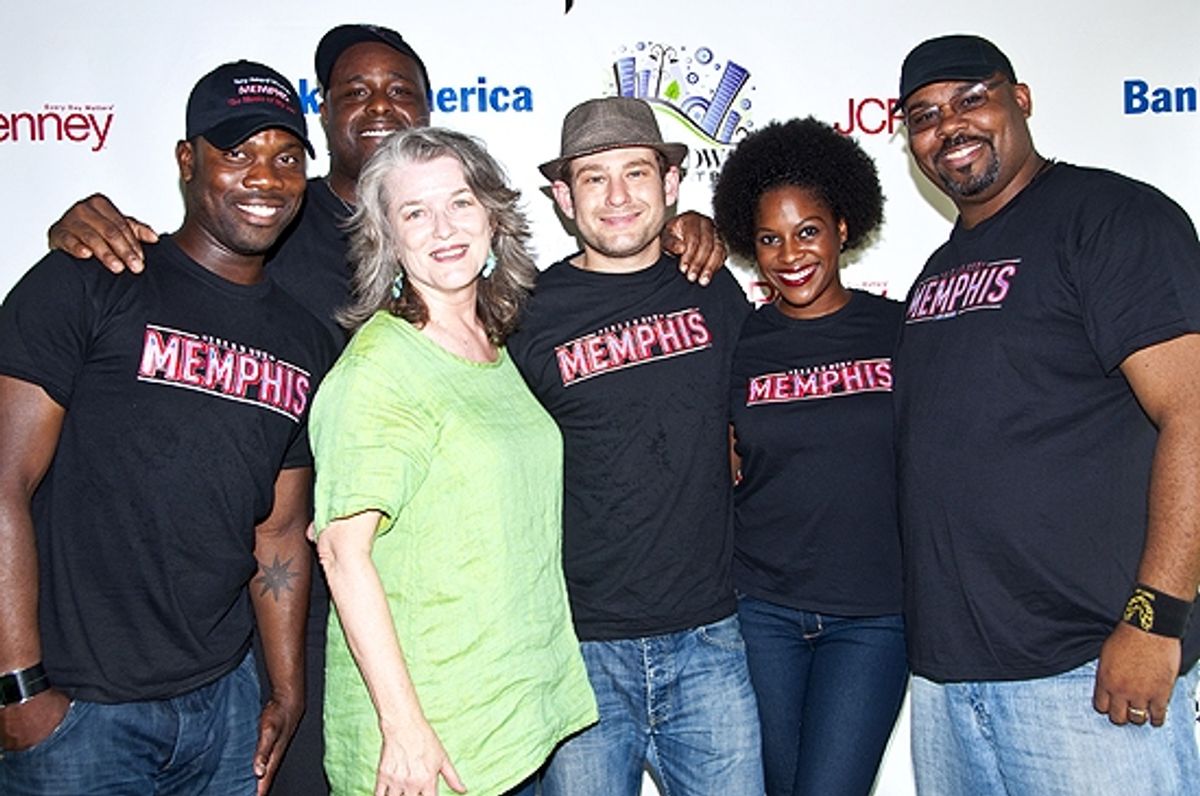 Chad Kimball and the cast of Memphis at 