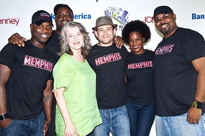 Chad Kimball and the cast of Memphis Photo