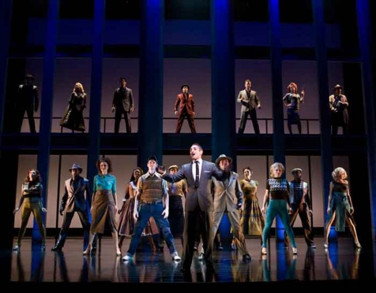 Eric Schneider (center, as Robbo Ortona) and the cast at 