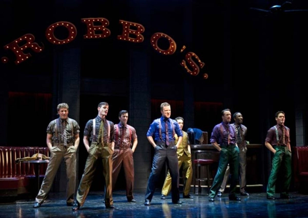 Will Chase (center, as Little John Dante) and the cast  at 