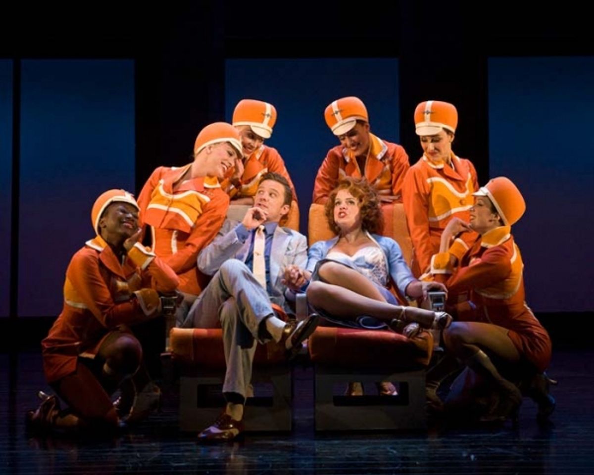 Will Chase (as Little John Dante), Amy Spanger (as Alana O'Dell) and the cast  at 