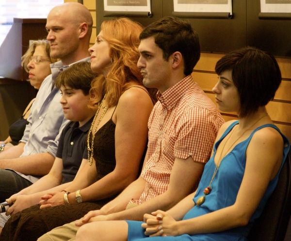 Jackie Hoffman, Zachary James, Adam Riegler, Carolee Carmello, Wesley Taylor and Krys Photo