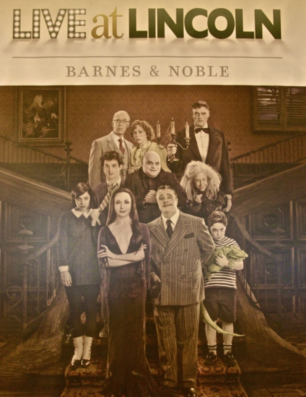 Bebe Neuwirth, Nathan Lane and the cast of THE ADDAMS FAMILY at 