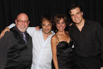 Music Director Gerald Sternbach, Jason Paige, Jill Burke, and Doug Carpenter greet fa Photo