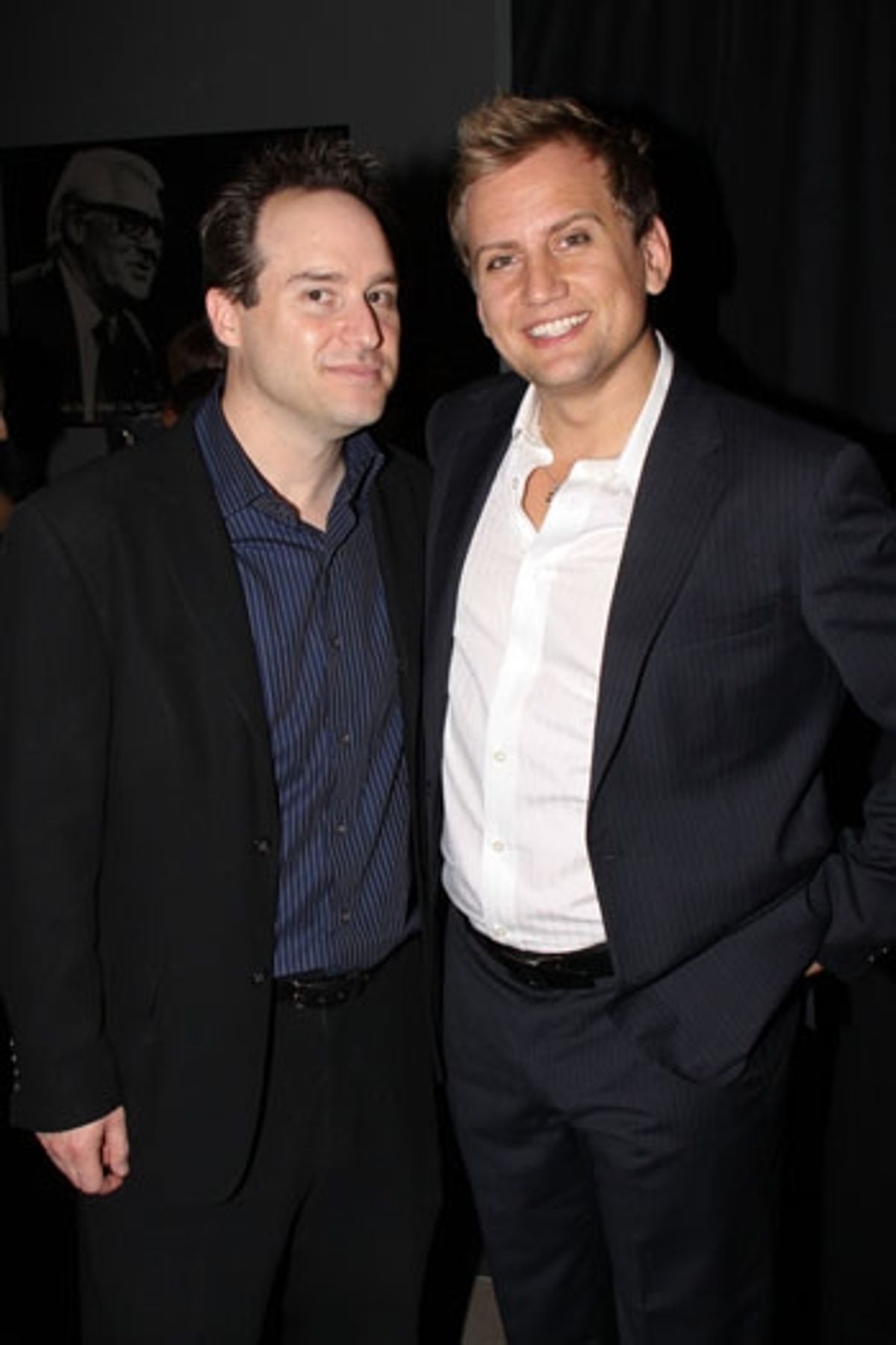 La Mirada Artistic Director Brian Kite and Upright Cabaret producer Chris Isaacson at 