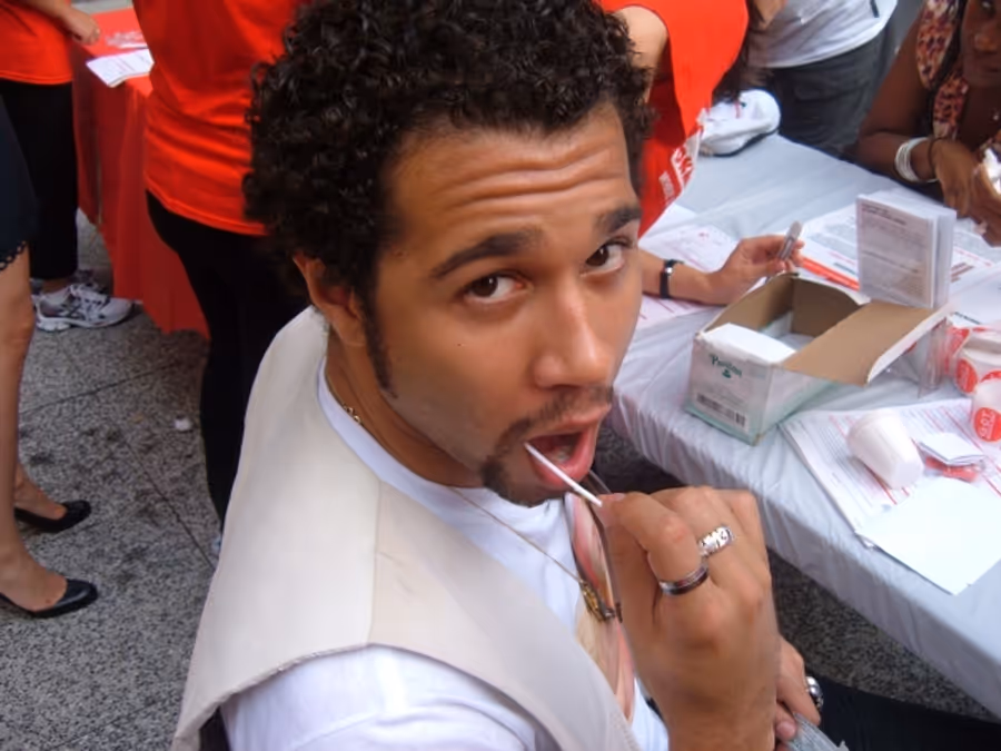 Photo Flash: Corbin Bleu Gets Swabbed For DKMS Image