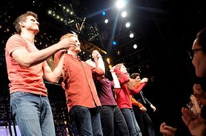 Kyle Dean Massey, Jason Danieley, Marin Mazzie, Meghann Fahy, Adam Chanler-Berat & Lo Photo