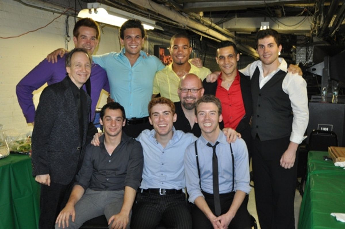 The Men of tonight's show-Jeff Raab, Matt Steele, Brad Giovanine, Jacob Smith, Stephen Lukas, Paris Nix, Frank Francisco, and James Erickson joined by Scott Siegal and Scott Coulter at 