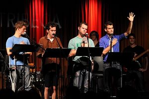 Andrew Durand, Adam Chanler-Berat, Cole Burden & Kevin Greene @ BroadwayWorld Andrew Durand, Adam Chanler-Berat, Cole Burden & Kevin Greene Photo