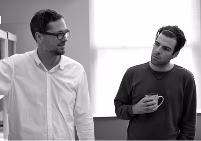 Set Designer Mark Wendland and Zachary Quinto Photo