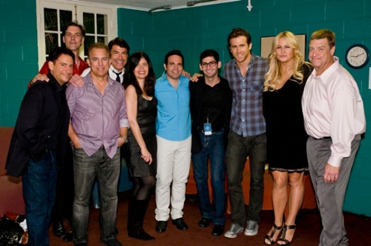  Eugene Pack, Angelo Fraboni, Jay Thomas, Bryan Batt, Dayle Reyfel, Mario Cantone, Gary Solomon, Ryan Reynolds, Jennifer Coolidge, and John Goodman at 