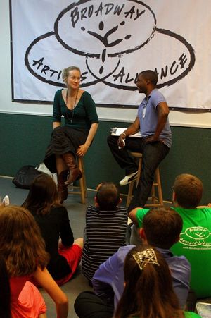 Katie Finneran and BAA's Assistant Director Tyrick Wiltez Jones @ BroadwayWorld Katie Finneran and BAA's Assistant Director Tyrick Wiltez Jones Photo