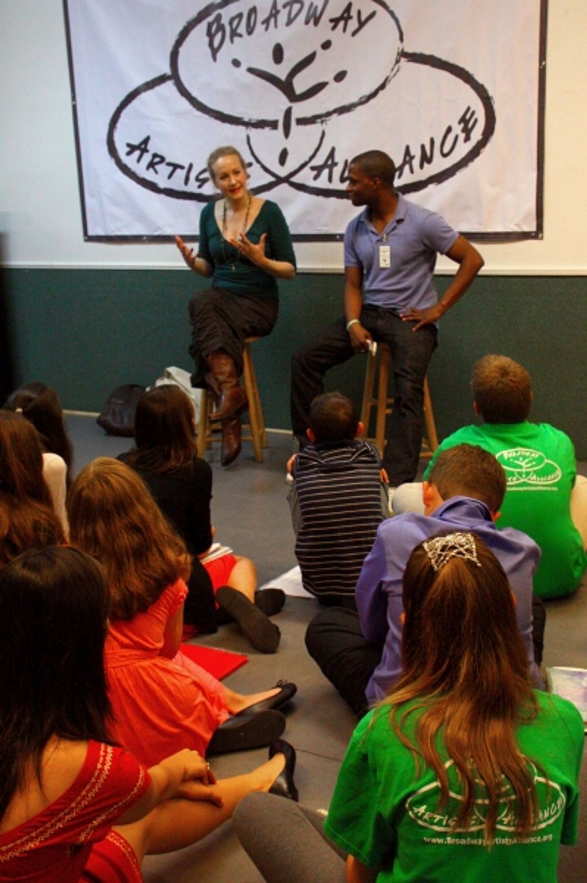 Katie Finneran and BAA's Assistant Director Tyrick Wiltez Jones at 