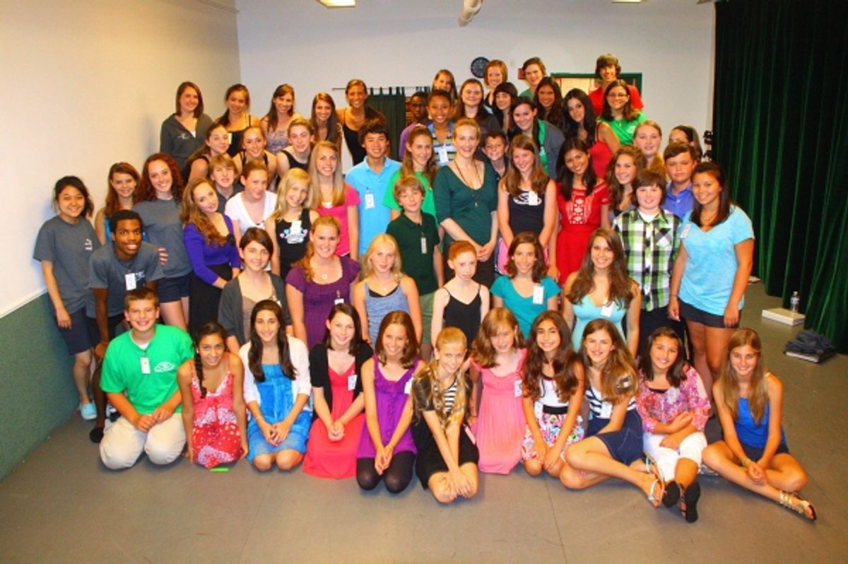 Katie Finneran and the students of Broadway Artists Alliance at 