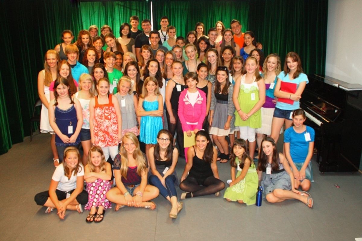 Katie Finneran and the students of Broadway Artists Alliance at 