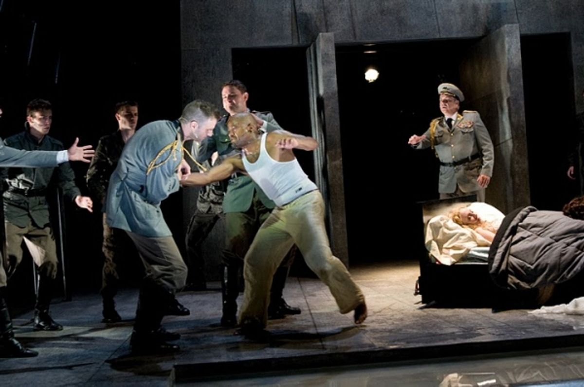 Max Schadler (Ensemble), Michael Underhill (Ensemble), James Waterston (Iago), Jeremy Browne (Montano), Seth Gilliam (Othello), Fred Sullivan (Gratiano), Marianna Bassham at 