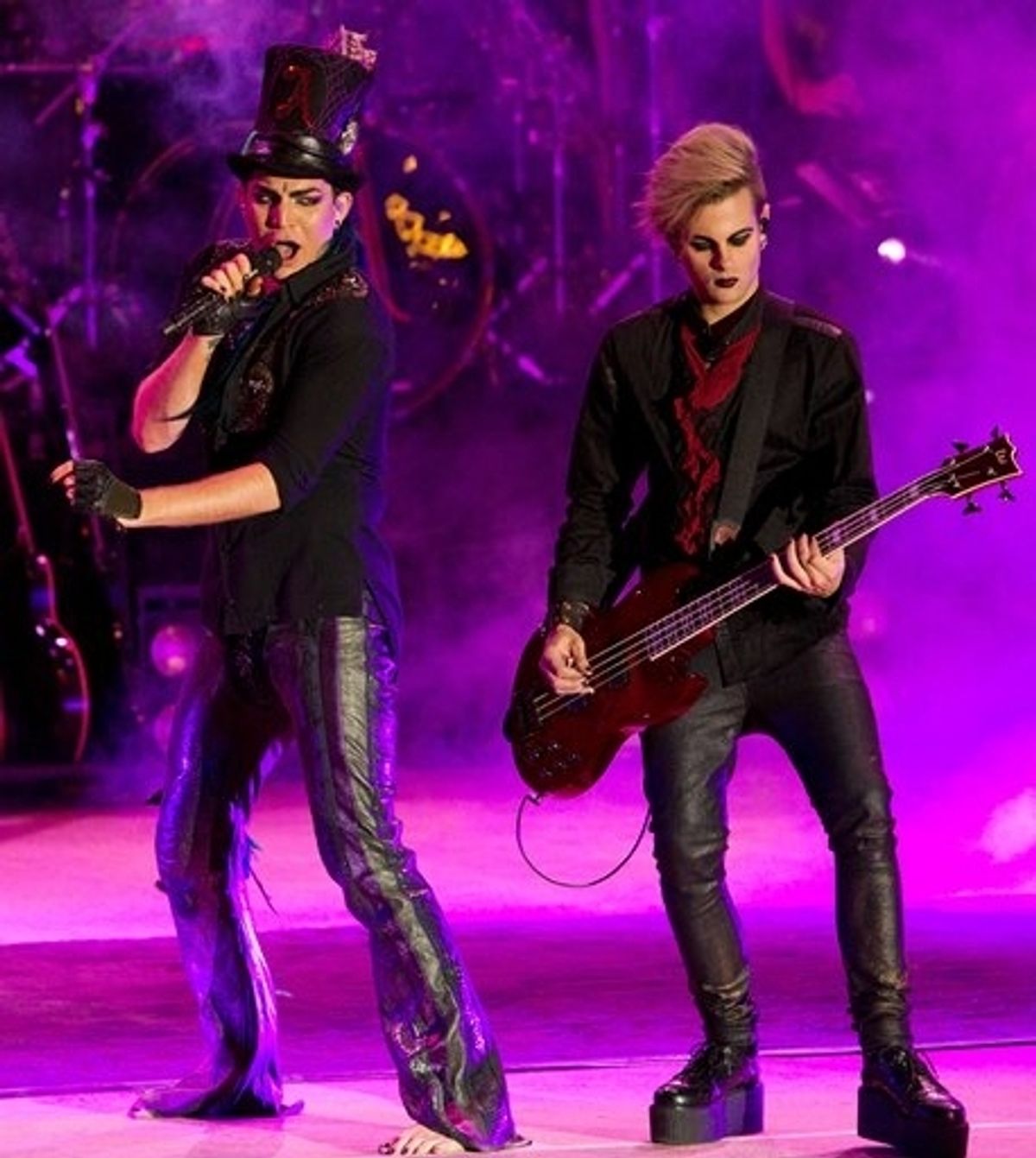 Adam Lambert and band at 