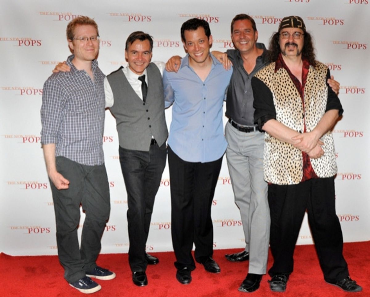 Anthony Rapp, William Schermerhorn, John Tartaglia, Steven Reineke and Doug Katsaros at 