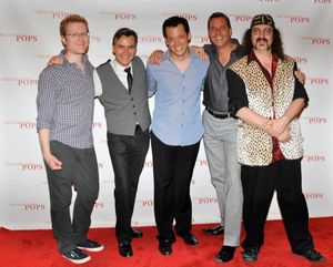Anthony Rapp, William Schermerhorn, John Tartaglia, Steven Reineke and Doug Katsaros Photo