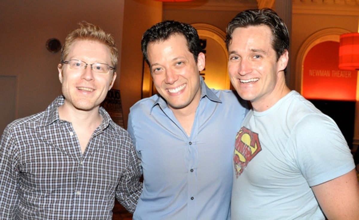 Anthony Rapp, John Tartaglia and Michael Shawn Lewis  at 