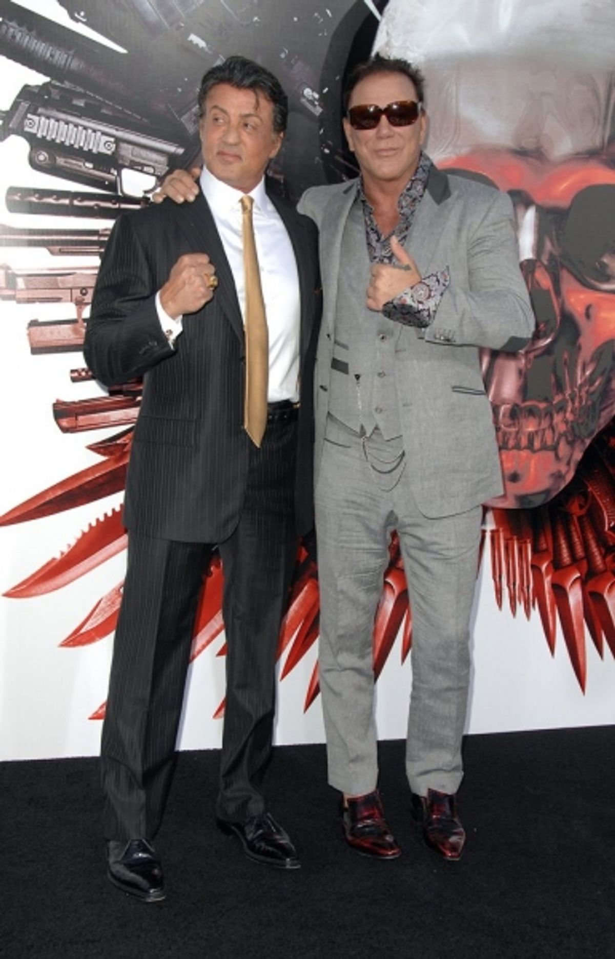  Sylvester Stallone (L) and Mickey at 