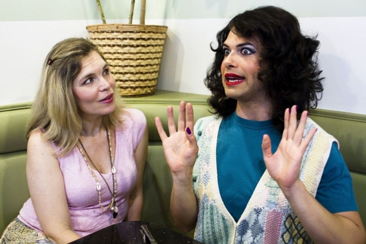 Julia Cook (L) & Alex Michaels at 