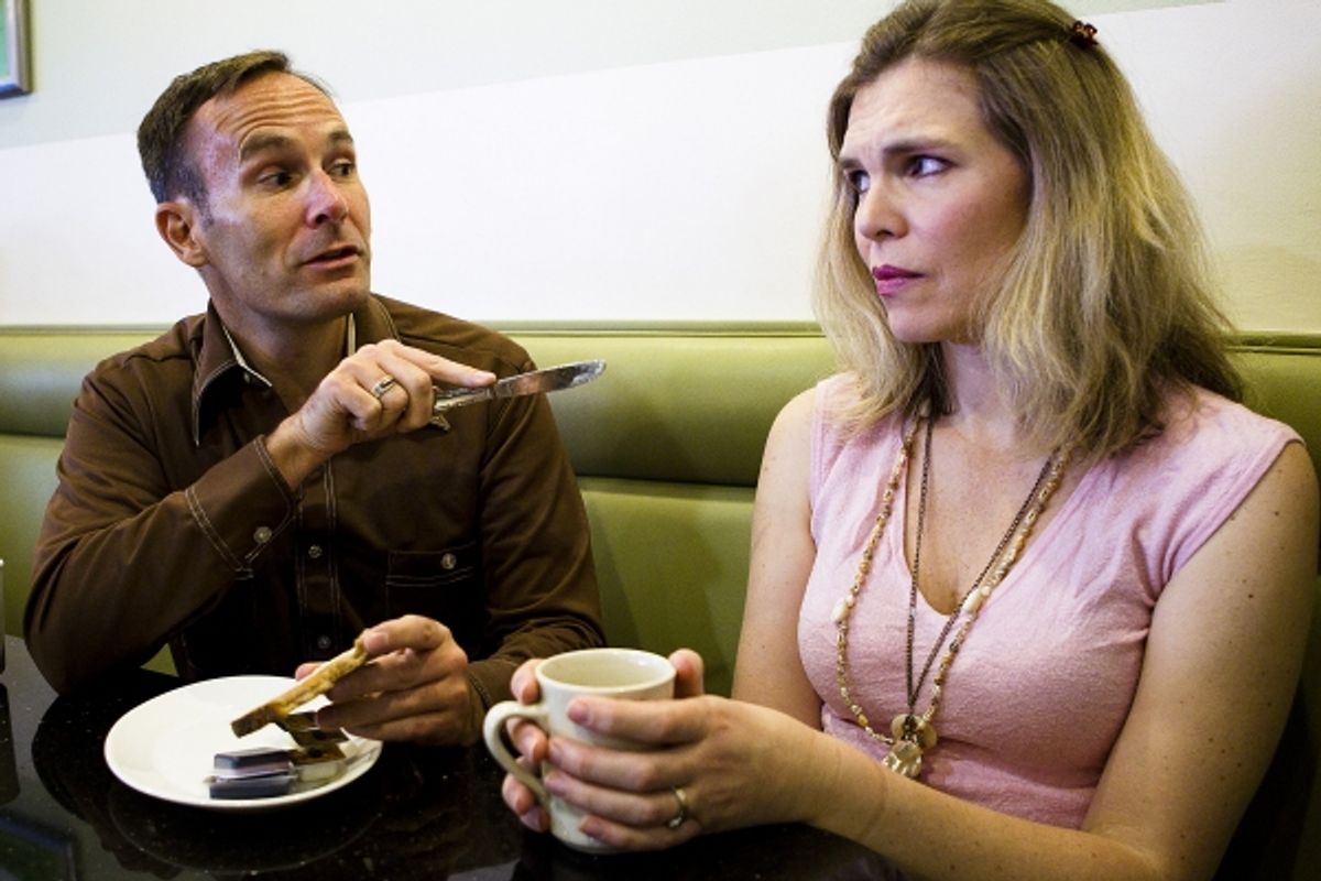 Peter Crosby (L) & Julia Cook at 