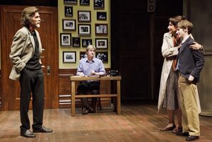 (L to R) John Glover, Bill Brochtrup, Amy Aquino and Noah Robbins Photo