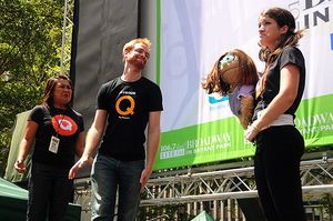 Hazel Ann Raymundo, Rob Morrison & Sarah Stiles (Avenue Q) Photo