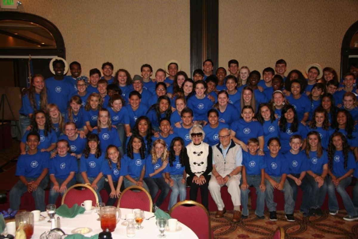 Carol Channing and Harry Kullijian with YES Company at 