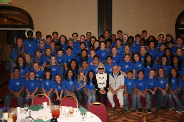 Carol Channing and Harry Kullijian with YES Company Photo