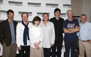 Mark Harelik, Edward Hibbert, Sally Hawkins, Cherry Jones, Adam Driver, Michael Siber Photo